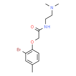 ChemSpider 2D Image | 2-(2-Bromo-4-methylphenoxy)-N-[2-(dimethylamino)ethyl]acetamide | C13H19BrN2O2