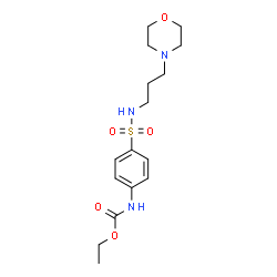 ChemSpider 2D Image | Ethyl (4-{[3-(4-morpholinyl)propyl]sulfamoyl}phenyl)carbamate | C16H25N3O5S