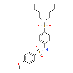 ChemSpider 2D Image | N,N-Dibutyl-4-{[(4-methoxyphenyl)sulfonyl]amino}benzenesulfonamide | C21H30N2O5S2