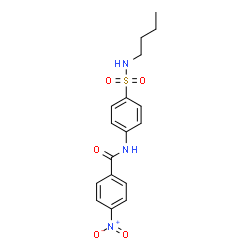 ChemSpider 2D Image | N-[4-(Butylsulfamoyl)phenyl]-4-nitrobenzamide | C17H19N3O5S