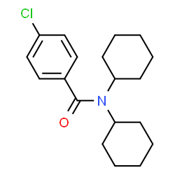 ChemSpider 2D Image | 4-Chloro-N,N-dicyclohexylbenzamide | C19H26ClNO