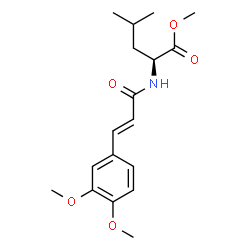 ChemSpider 2D Image | Methyl N-[(2E)-3-(3,4-dimethoxyphenyl)-2-propenoyl]-L-leucinate | C18H25NO5