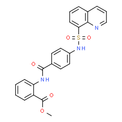 ChemSpider 2D Image | Methyl 2-({4-[(8-quinolinylsulfonyl)amino]benzoyl}amino)benzoate | C24H19N3O5S