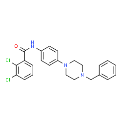 ChemSpider 2D Image | N-[4-(4-Benzyl-1-piperazinyl)phenyl]-2,3-dichlorobenzamide | C24H23Cl2N3O