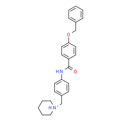 ChemSpider 2D Image | 1-(4-{[4-(Benzyloxy)benzoyl]amino}benzyl)piperidinium | C26H29N2O2