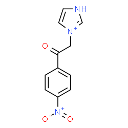 ChemSpider 2D Image | 3-[2-(4-Nitrophenyl)-2-oxoethyl]-1H-imidazol-3-ium | C11H10N3O3