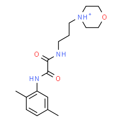 ChemSpider 2D Image | 4-[3-({[(2,5-Dimethylphenyl)amino](oxo)acetyl}amino)propyl]morpholin-4-ium | C17H26N3O3
