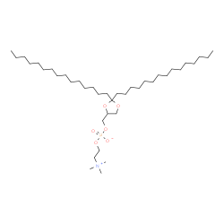 ChemSpider 2D Image | (2,2-Dipentadecyl-1,3-dioxolan-4-yl)methyl 2-(trimethylammonio)ethyl phosphate | C39H80NO6P