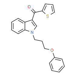 ChemSpider 2D Image | [1-(3-Phenoxypropyl)-1H-indol-3-yl](2-thienyl)methanone | C22H19NO2S