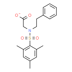 ChemSpider 2D Image | [(Mesitylsulfonyl)(2-phenylethyl)amino]acetate | C19H22NO4S