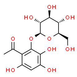 ChemSpider 2D Image | 2-Acetyl-3,5,6-trihydroxyphenyl beta-D-glucopyranoside | C14H18O10