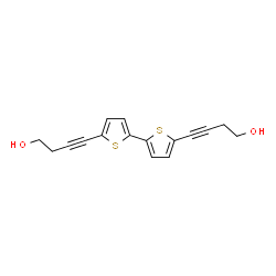 ChemSpider 2D Image | 4,4'-(2,2'-Bithiene-5,5'-diyl)bis(3-butyn-1-ol) | C16H14O2S2