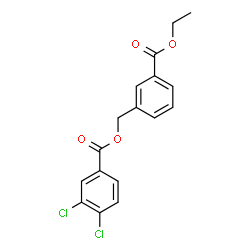 ChemSpider 2D Image | 3-(Ethoxycarbonyl)benzyl 3,4-dichlorobenzoate | C17H14Cl2O4