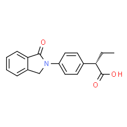 ChemSpider 2D Image | (2R)-2-[4-(1-Oxo-1,3-dihydro-2H-isoindol-2-yl)phenyl]butanoic acid | C18H17NO3