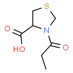 ChemSpider 2D Image | 3-propanoyl-1,3-thiazolidine-4-carboxylic acid | C7H11NO3S