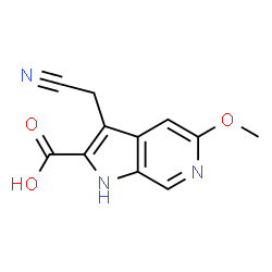 ChemSpider 2D Image | 3-(Cyanomethyl)-5-methoxy-1H-pyrrolo[2,3-c]pyridine-2-carboxylic acid | C11H9N3O3