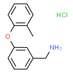 ChemSpider 2D Image | 3-(2-methylphenoxy)benzylamine hydrochloride | C14H16ClNO