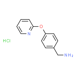 ChemSpider 2D Image | 1-[4-(2-Pyridinyloxy)phenyl]methanamine hydrochloride (1:1) | C12H13ClN2O