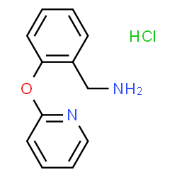 ChemSpider 2D Image | 1-[2-(2-Pyridinyloxy)phenyl]methanamine hydrochloride (1:1) | C12H13ClN2O