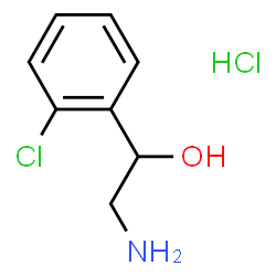ChemSpider 2D Image | 2-Amino-1-(2-chloro-phenyl)-ethanol HCl | C8H11Cl2NO
