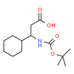 ChemSpider 2D Image | 3-tert-Butoxycarbonylamino-3-cyclohexyl-propionic acid | C14H25NO4
