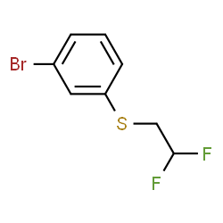 ChemSpider 2D Image | 1-Bromo-3-(2,2-difluoro-ethylsulfanyl)-benzene | C8H7BrF2S