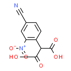 ChemSpider 2D Image | (4-Cyano-2-nitrophenyl)malonic acid | C10H6N2O6
