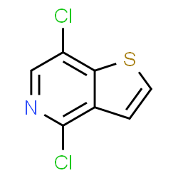 ChemSpider 2D Image | 4,7-Dichlorothieno[3,2-c]pyridine | C7H3Cl2NS