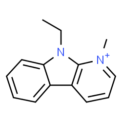 ChemSpider 2D Image | 9-Ethyl-1-methyl-9H-pyrido[2,3-b]indol-1-ium | C14H15N2