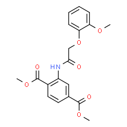 ChemSpider 2D Image | Dimethyl 2-{[(2-methoxyphenoxy)acetyl]amino}terephthalate | C19H19NO7