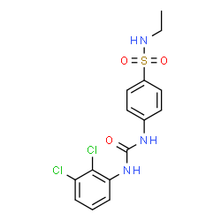 ChemSpider 2D Image | 4-{[(2,3-Dichlorophenyl)carbamoyl]amino}-N-ethylbenzenesulfonamide | C15H15Cl2N3O3S