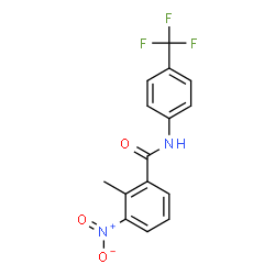 ChemSpider 2D Image | 2-Methyl-3-nitro-N-[4-(trifluoromethyl)phenyl]benzamide | C15H11F3N2O3