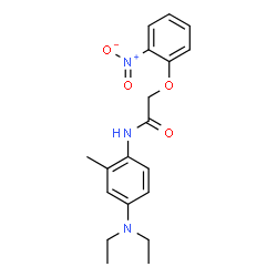 ChemSpider 2D Image | N-[4-(Diethylamino)-2-methylphenyl]-2-(2-nitrophenoxy)acetamide | C19H23N3O4