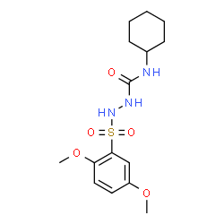 ChemSpider 2D Image | N-Cyclohexyl-2-[(2,5-dimethoxyphenyl)sulfonyl]hydrazinecarboxamide | C15H23N3O5S