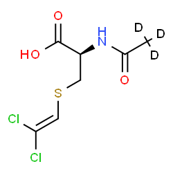 ChemSpider 2D Image | L-Cysteine, N-(acetyl-d3)-S-(2,2-dichloroethenyl)- | C7H6D3Cl2NO3S