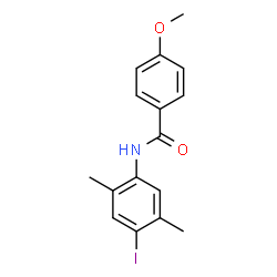 ChemSpider 2D Image | N-(4-Iodo-2,5-dimethylphenyl)-4-methoxybenzamide | C16H16INO2