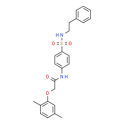 ChemSpider 2D Image | 2-(2,5-Dimethylphenoxy)-N-{4-[(2-phenylethyl)sulfamoyl]phenyl}acetamide | C24H26N2O4S