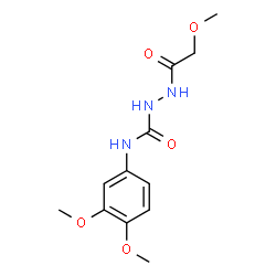 ChemSpider 2D Image | N-(3,4-Dimethoxyphenyl)-2-(methoxyacetyl)hydrazinecarboxamide | C12H17N3O5