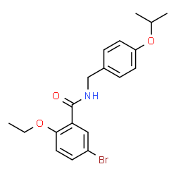 ChemSpider 2D Image | 5-Bromo-2-ethoxy-N-(4-isopropoxybenzyl)benzamide | C19H22BrNO3