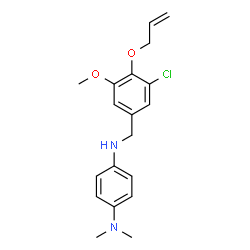 ChemSpider 2D Image | N'-[4-(Allyloxy)-3-chloro-5-methoxybenzyl]-N,N-dimethyl-1,4-benzenediamine | C19H23ClN2O2