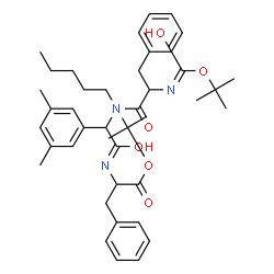 ChemSpider 2D Image | 2-Methyl-2-propanyl N-{(3,5-dimethylphenyl)[(N-{[(2-methyl-2-propanyl)oxy]carbonyl}phenylalanyl)(pentyl)amino]acetyl}phenylalaninate | C42H57N3O6