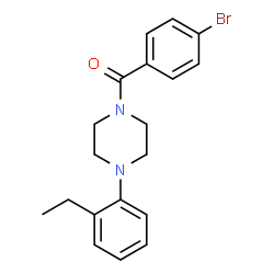 ChemSpider 2D Image | (4-Bromophenyl)[4-(2-ethylphenyl)-1-piperazinyl]methanone | C19H21BrN2O