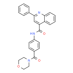 ChemSpider 2D Image | N-[4-(4-Morpholinylcarbonyl)phenyl]-2-phenyl-4-quinolinecarboxamide | C27H23N3O3