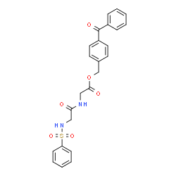 ChemSpider 2D Image | 4-Benzoylbenzyl N-(phenylsulfonyl)glycylglycinate | C24H22N2O6S