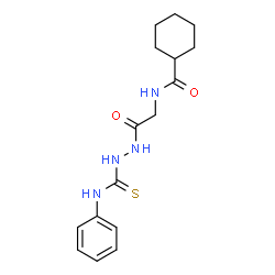 ChemSpider 2D Image | N-{2-Oxo-2-[2-(phenylcarbamothioyl)hydrazino]ethyl}cyclohexanecarboxamide | C16H22N4O2S