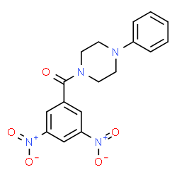 ChemSpider 2D Image | (3,5-Dinitrophenyl)(4-phenyl-1-piperazinyl)methanone | C17H16N4O5