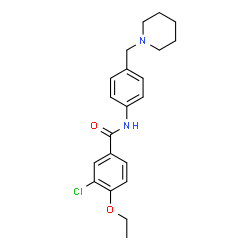 ChemSpider 2D Image | 3-Chloro-4-ethoxy-N-[4-(1-piperidinylmethyl)phenyl]benzamide | C21H25ClN2O2