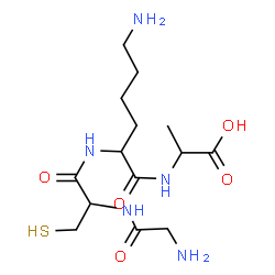 ChemSpider 2D Image | gly-cys-lys-ala | C14H27N5O5S