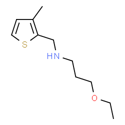 ChemSpider 2D Image | 3-Ethoxy-N-[(3-methyl-2-thienyl)methyl]-1-propanamine | C11H19NOS
