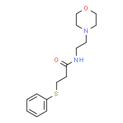ChemSpider 2D Image | N-[2-(4-Morpholinyl)ethyl]-3-(phenylsulfanyl)propanamide | C15H22N2O2S